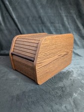 The Byte Box Wide Wood Rolltop CD/Disk Storage MCM Made Mexico