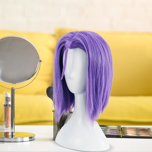 Wig Christmas Party Short Purple Hair Anime Pokemon Team Rocket James Cosplay UK - Picture 15 of 16