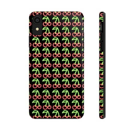 Funda de teléfono de protección resistente elegante con cerezas brillantes de neón para iPhones y Samsung - Imagen 85 de 108