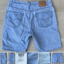 Vintage Levis 505 Denim Jean Shorts Jorts 90s Made In USA Size 40 measures 39