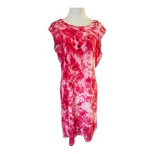 Calvin Klein Pink Tie-Dye Dress Size M | Sleeveless Casual Summer Dress