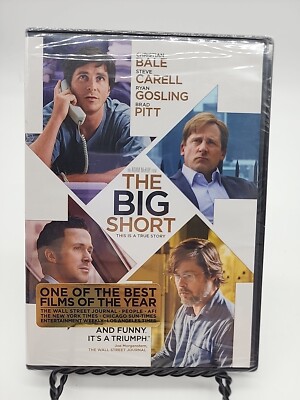 The Big Short  DVD New Sealed Christian Bale Steve Carell Ryan Gosling Brad Pitt