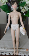 Franklin Mint Jackie Kennedy Vinyl Undressed Doll W Hair Net/Hang Tag/Undies