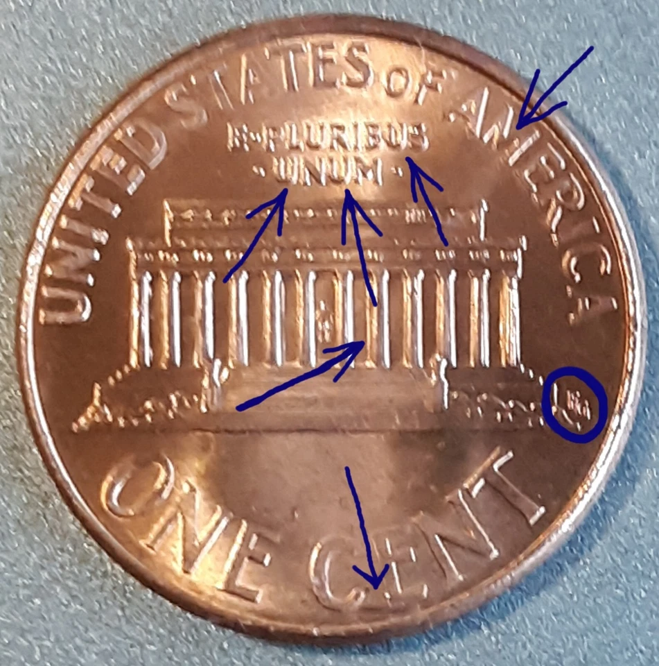 1998-1 D Lincoln 1C Errors Obv & Rev: 3 instead S in Trust - Double Die - BIE - Image 2 of 4