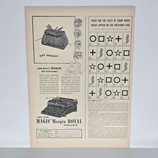 1940 Magic Margin Royal Portable Typewriter Vintage Ad Faster Type Paper Letters thumbnail