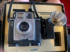 Kodak Brownie Twin 20 Camera with Supermite Flasholder  untested  Vintage