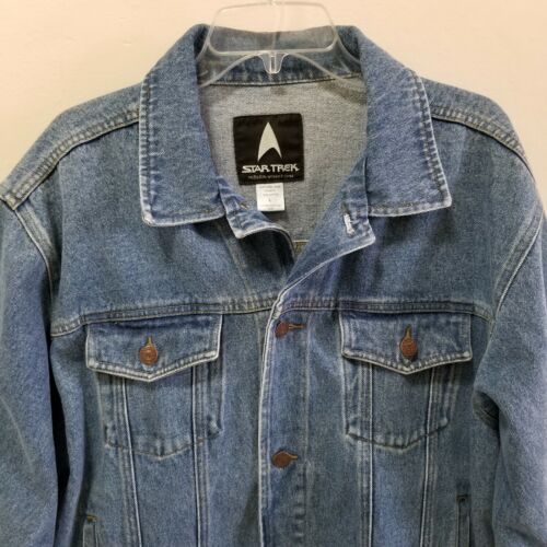 Star Trek Herren Jeansjacke Vintage Skull Get a Life Jeans Blau Taschen Gr. L - Bild 3 von 11