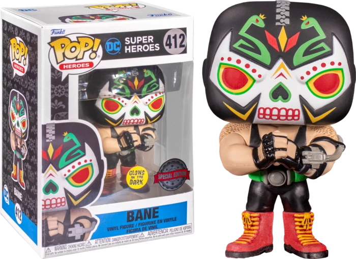 Batman - Bane Día de los Muertos Brilla en la Oscuridad Pop! Vinilo + PROTECTOR POP Foto 2 de 3