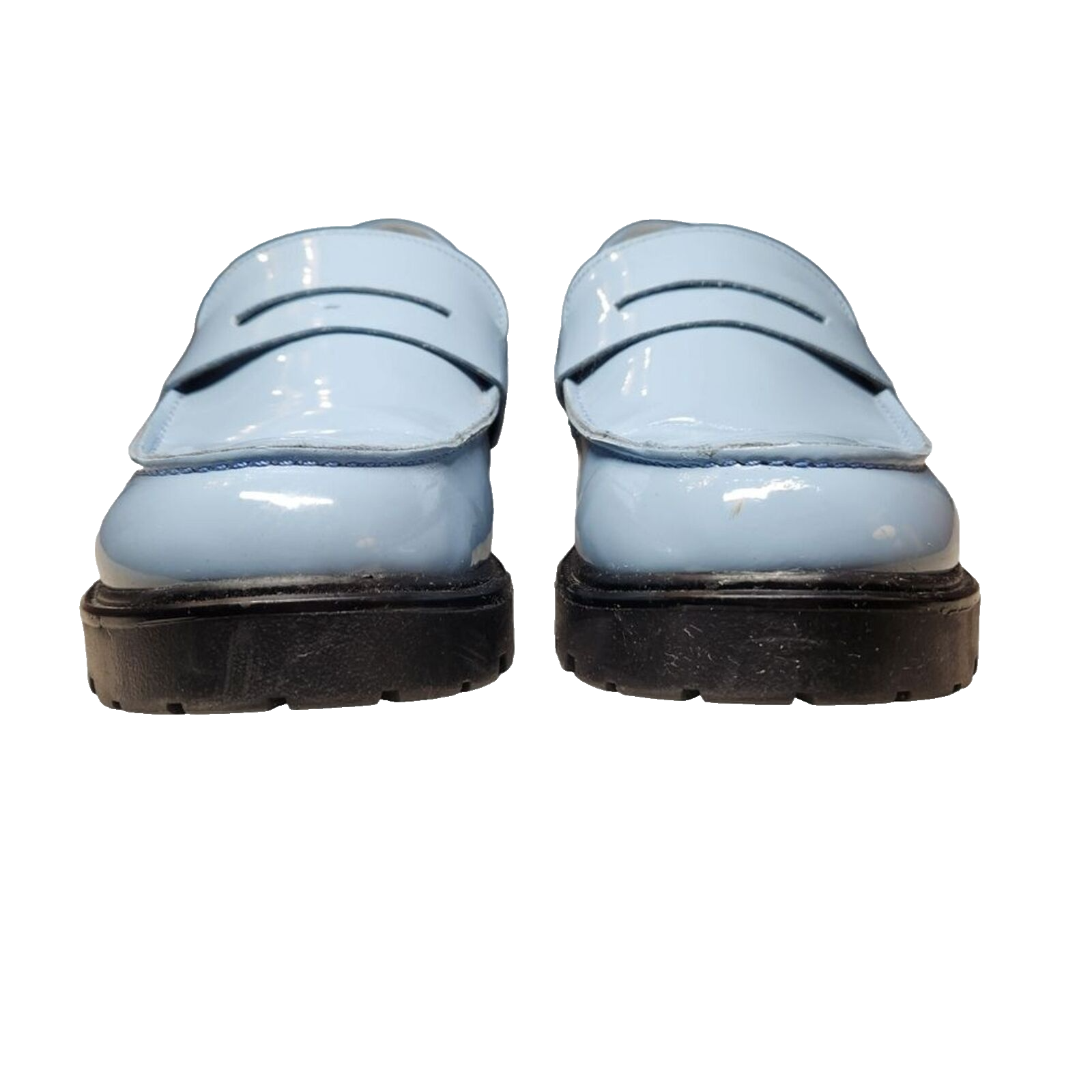 Steve Madden Mocassino Lotto Bambino Blu Ecopelle Verniciata Vegan Platform Grosso 11