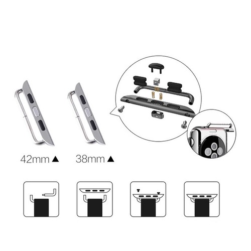 10pcs-Watch Strap Adapter Connection Watch Band Connector For Apple i watch Acc - Picture 10 of 15