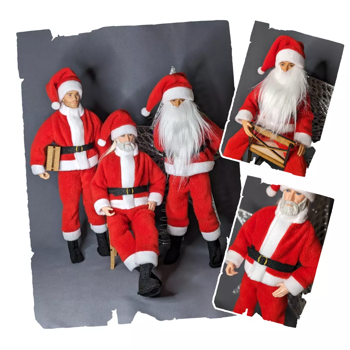 Christmas Santa Claus cosplay costume for 12 inch fashion male