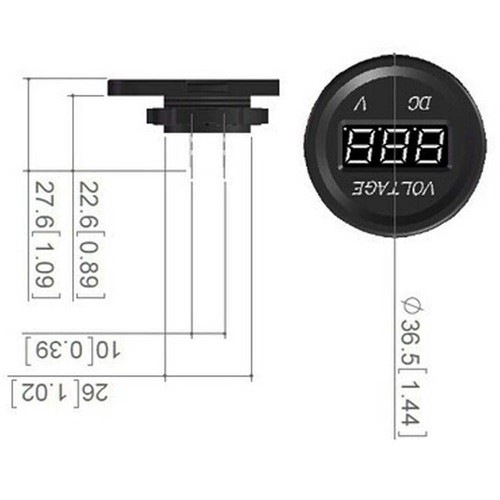 Car 12V Power Cigarette Lighter Socket to 1A&2.1A USB Adapter Digital Voltmeter - Picture 3 of 4