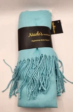 Nicole’s Boutique Teal 100% Viscose Pashmina-style Scarf 