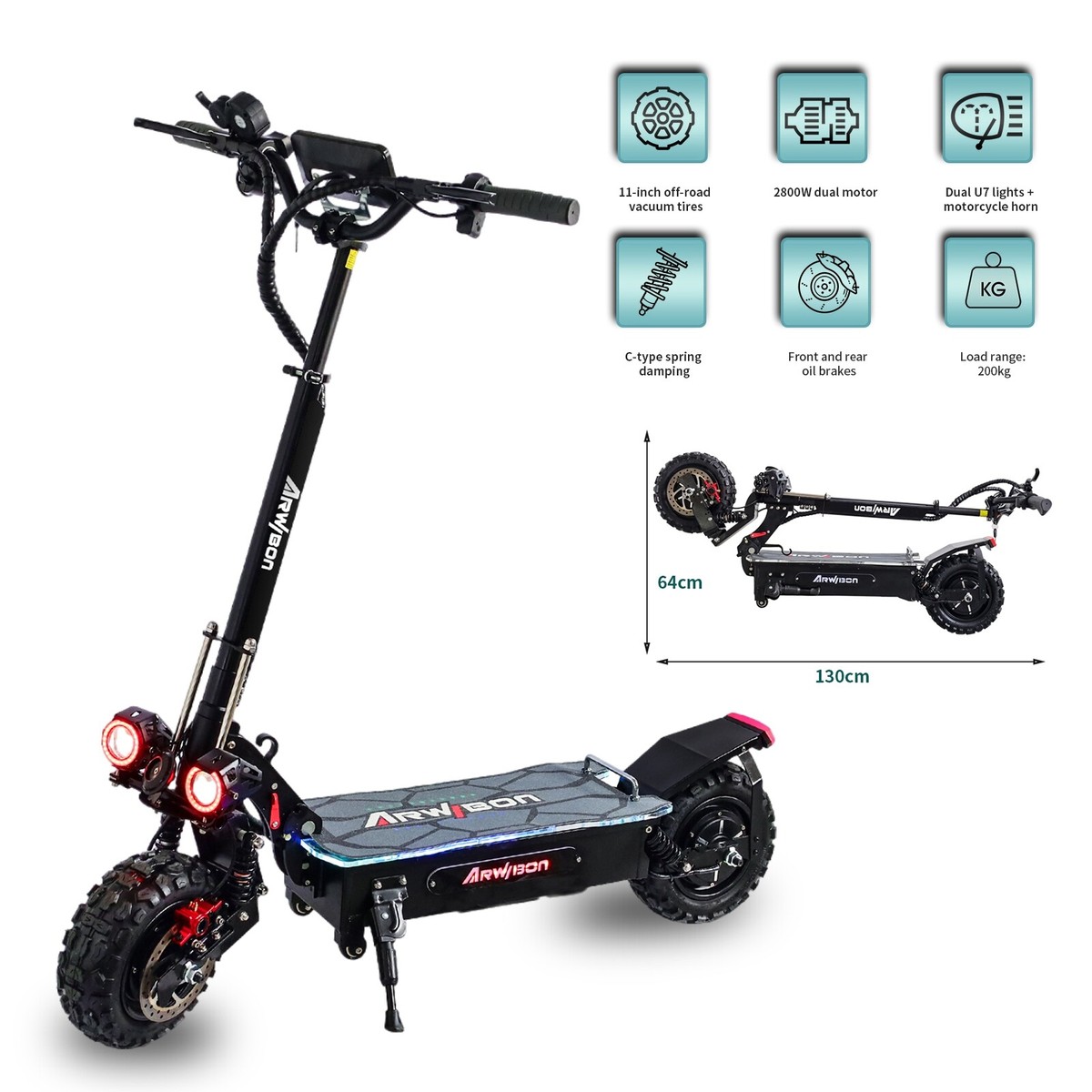 HOT Monopattino Elettrico Dual Motor Dual Motor Monopattino