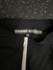 Playboy Jacket Half Zip Black Missguided 10 Ladies
