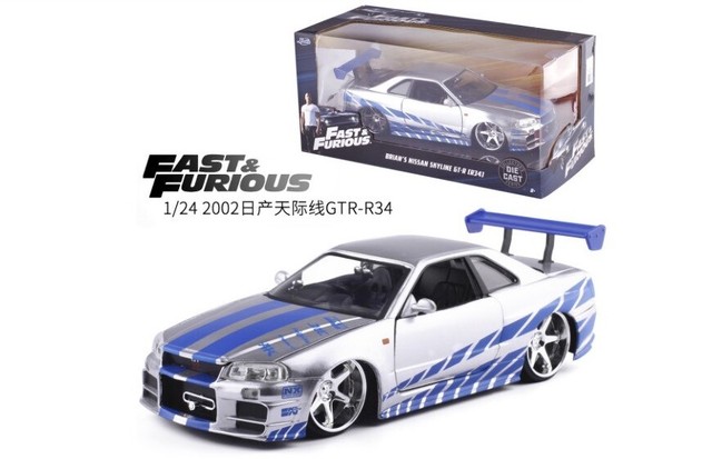 Nissan Skyline Gt R Bnr34 1 24 Scale From Fast And Furios For Sale Online Ebay