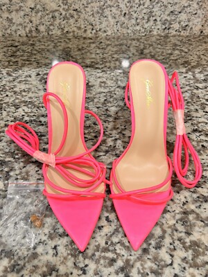 Genshuo Gladiator Pointed Toe Stiletto Womens Heels Size 10