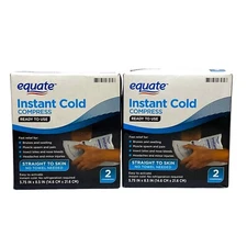 Equate Instant Cold Compress Ready to Use 2 Boxes (4 Total Compresses)