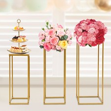 3PCS Flower Holders Rectangular Flower Stand Geometric Floral Display Holder