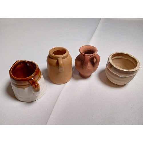 Mini frascos de cerámica paquete de cuatro 2" - 2,5" de alto - Imagen 2 de 10