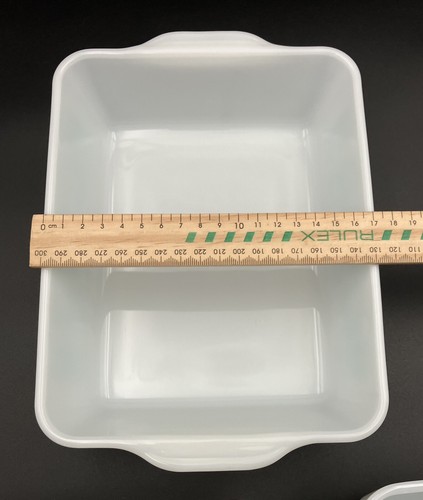 Vtg Pyrex Turquoise Amish Butterprint Lidded Refrigerator Dish Set of 4 (8-PCs) - Picture 22 of 24