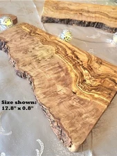 Live Edge Olive Wood Cutting Board, Rustic Cheese Board, Charcuterie Board.
