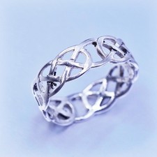 size 10, southwestern Sterling 925 silver handmade ring, woven braided band