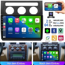 2+64GB Android 15 Autoradio KAM+ GPS Carplay Für VW Touran 1T1 1T2 1T3 2003-2010