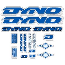 DYNO -1997 Compe - for black frame with chrome forks decal set - old school bmx