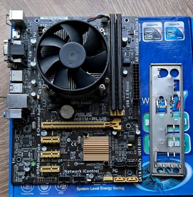 Asus H81M-Plus, Intel i5 4590 4x 3,3 Ghz, 16GB DDR3 1600 RAM Corsair CL9