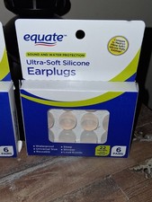 NIB 1 Pack 6 Ultra-Soft Silicone Ear Plugs 22 Decibel 6 Pair TOTAL Waterproof