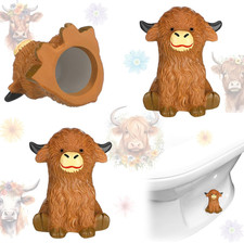2 Pack Toilet Bolt Caps Decorative Highland Cow Toilet Bolt Screw Covers Cute Ce