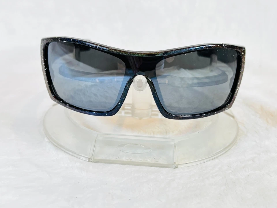 Custom Oakley Batwolf Galaxy ColorShift Splatter Sunglasses with Black Lenses - Image 2 of 4