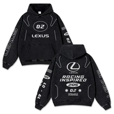 Retro Lexus Racing Inspired Project Purpose Washed Hoodie MotorGP World Champion
