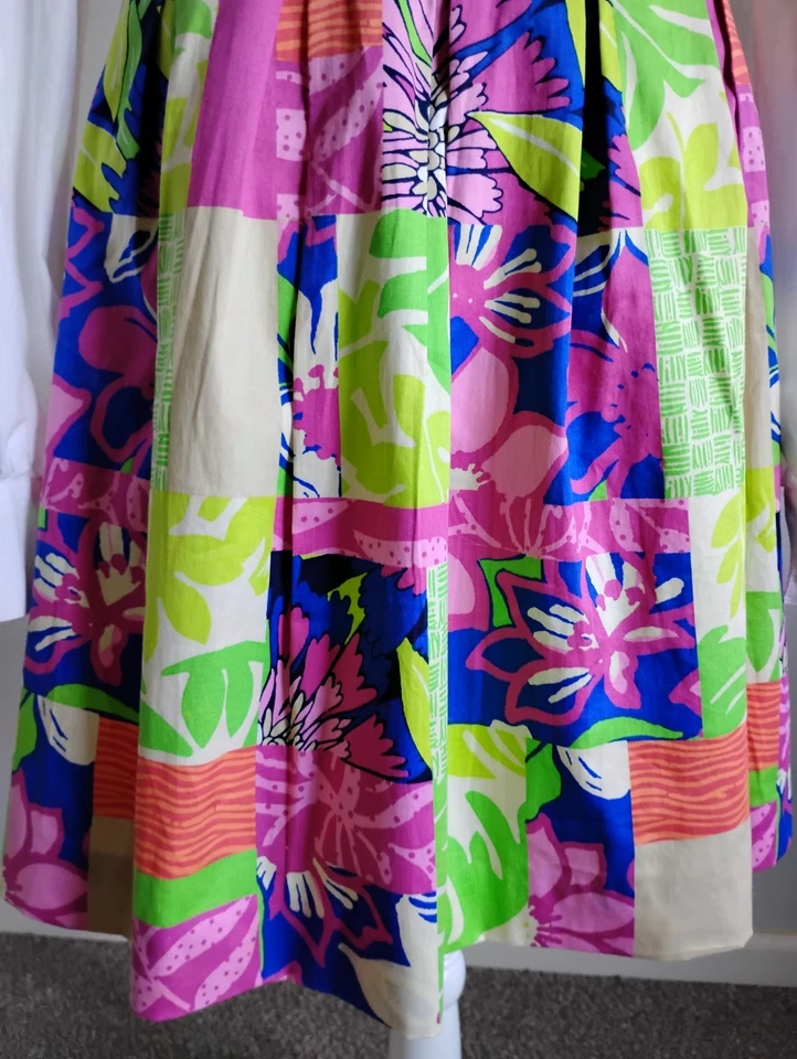 Falda Plisada Clásica Lilly Pulitzer Hasta la Rodilla Coloridos Bolsillos Talla 2 Foto 2 de 4