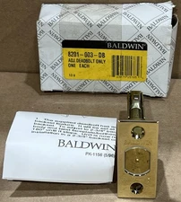Baldwin 8201-003-DB Adjustable Deadbolt Latch Lifetime Polished Brass NOS