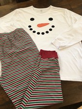 GYMBOREE UNISEX SNOWMAN PAJAMAS XXL