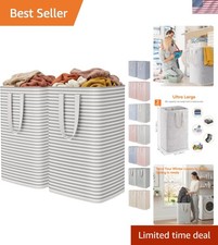 Space-Saving 80L Collapsible Laundry Baskets ...