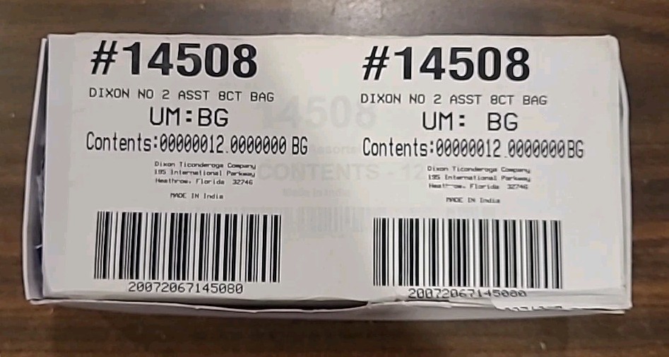 Dixon Ticonderoga No. 2 Pencils- 12 Packs Of 8 Pencils