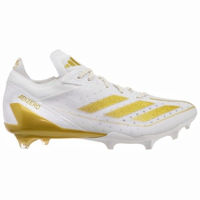 アメフト　スパイク　アディゼロ　28センチ　ADIZERO　白　ゴールド Adidas Adizero Electric Mens Football Cleats, White / Metallic