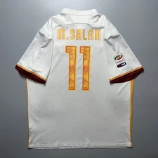 AS ROMA NIKE 2015/2016 FOOTBALL AWAY JERSEY #11 SALAH SIZE “XL” 658918-106