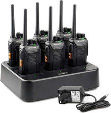 Retevis RT27 16 Channels Walkie Talkie with 6 Way Charger - Black (Pack of 6)