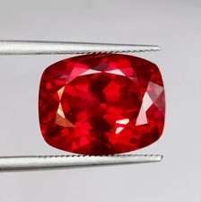 15.20 Ct Natural Blood Red Ruby Burma Cushion Cut Certified Rare Loose Gemstone