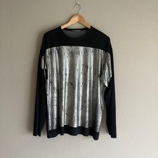 USED AW2013 ISSEY MIYAKE MEN SILVER TOP GOOD