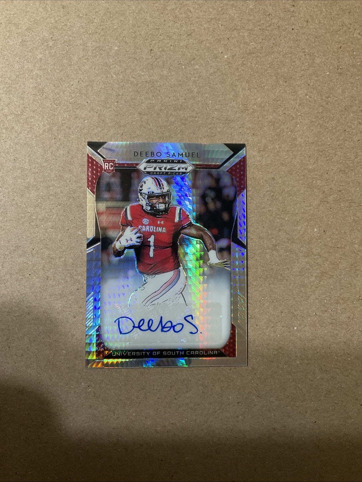 Deebo Samuel 2019 Panini Prizm Draft Picks Silver Autograph 03/75 #131 RC Prizm