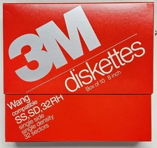 8 INCH FLOPPY DISKS.  New sealed SS SD 32 sectors.  Single Sided Single Density