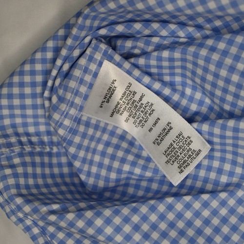 Vineyard Vines Youth L Short Sleeve Button-Down Shirt Blue Performance Stretch - Picture 4 of 4