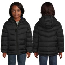 Urban Republic Boys Packable Hooded Full Zip Puffer Jacket Black Size 18M NWT