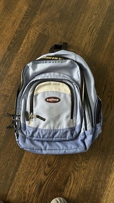 Eastpack Vintage School Hiking Book Bag Blue, Made in USA, 90s Daypack Backpack