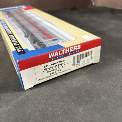 WALTHERS 932-6075 HO 85' HORIZON COMMUTER COACH CONNECTICUT D.O.T. NEW IN BOX